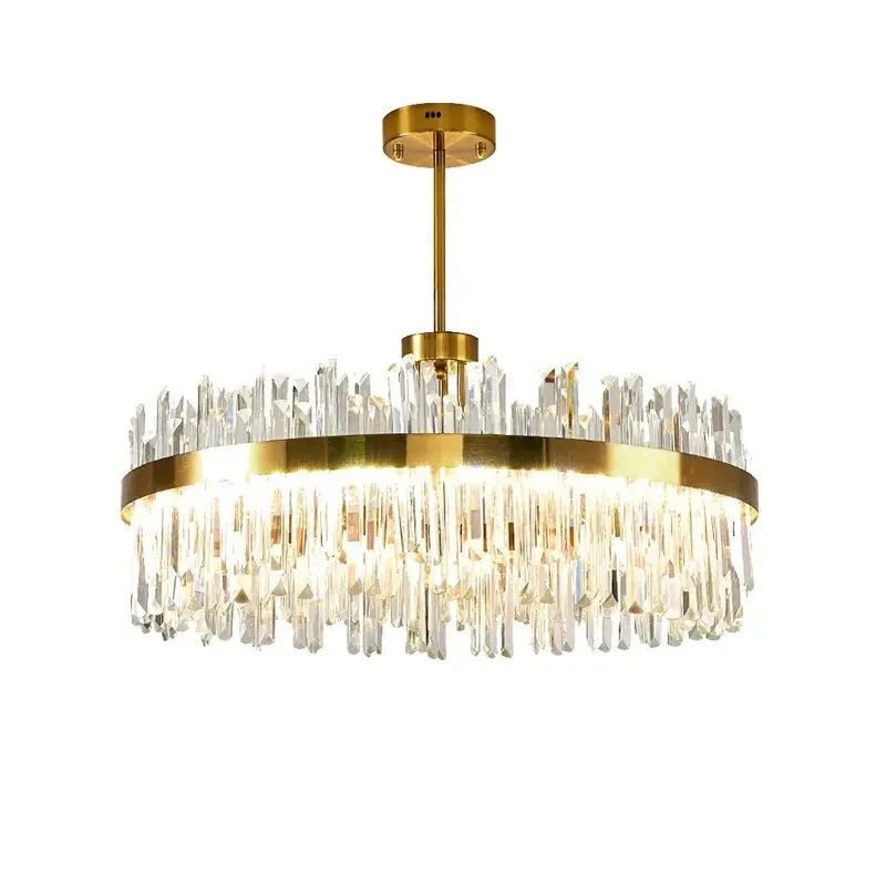Elegant Cesi Foyer Crystal Chandelier - Black, Silver & Gold Finish - Perfect for Entryway, Dining Room & Luxury Home Decor