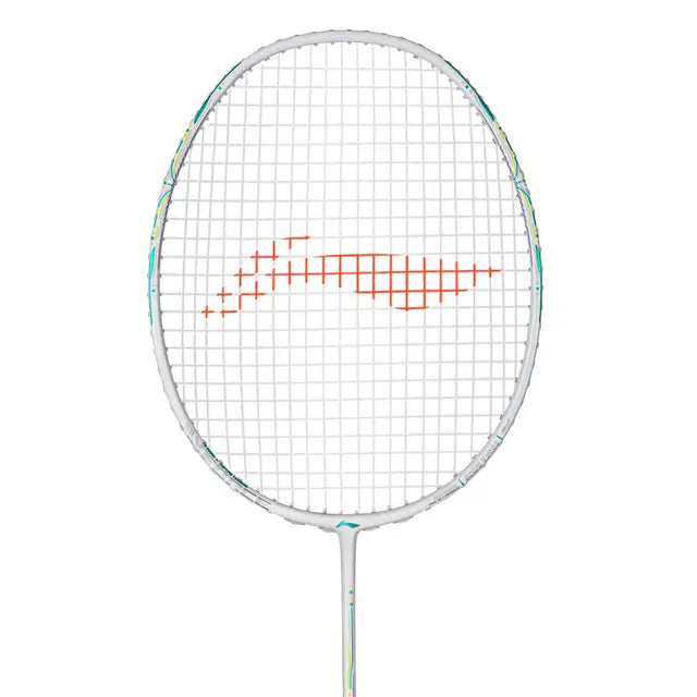 Li Ning Axforce 60 White Badminton Racket - Professional Prestrung Racquet for Badminton Players | Perfect for Tournaments & Training | Made in China