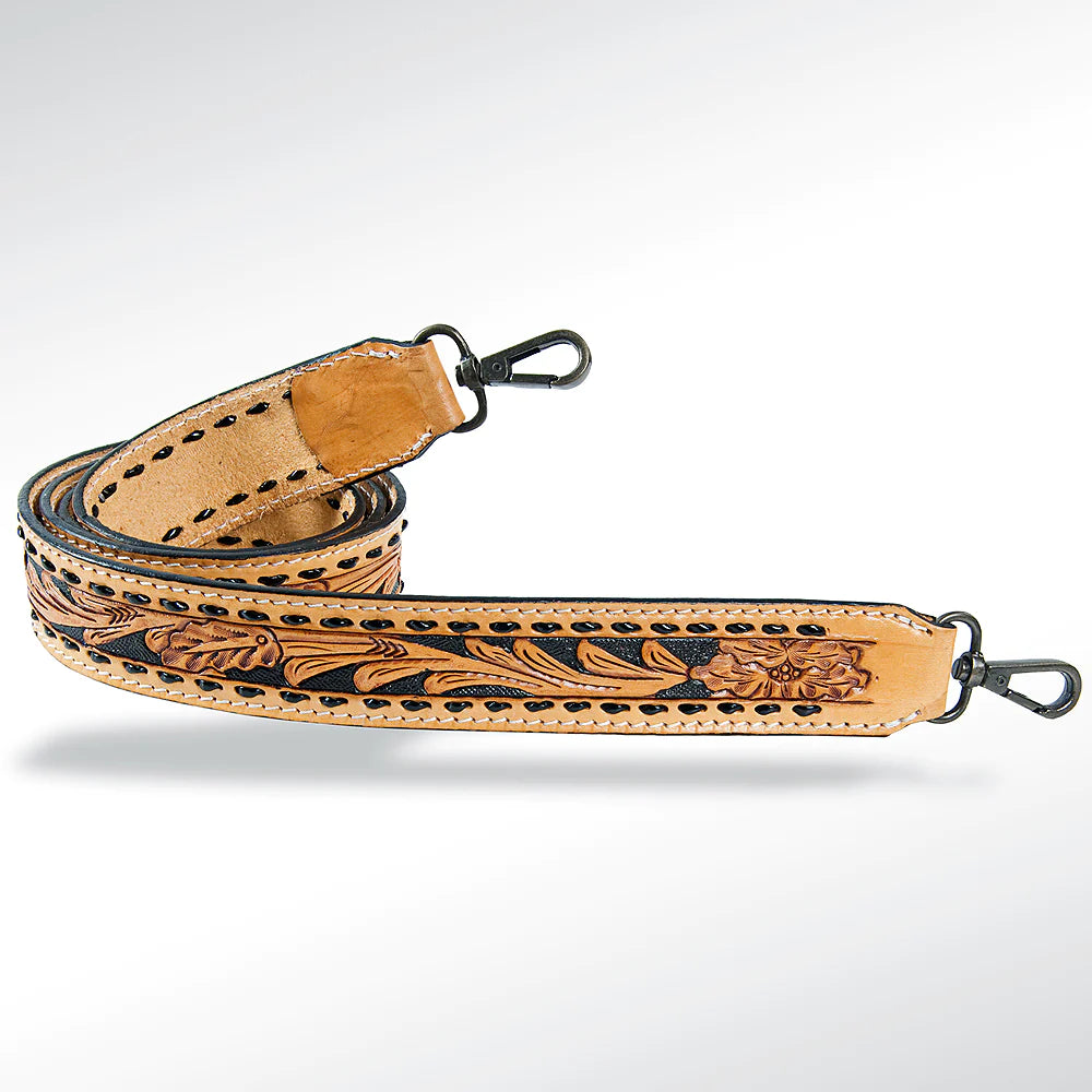 American Darling Genuine Leather Tooled Purse Strap - Adjustable Shoulder Bag Strap for Handbags, Crossbody Bags & Totes | Perfect for Everyday Use, Travel & Fashion Accessories