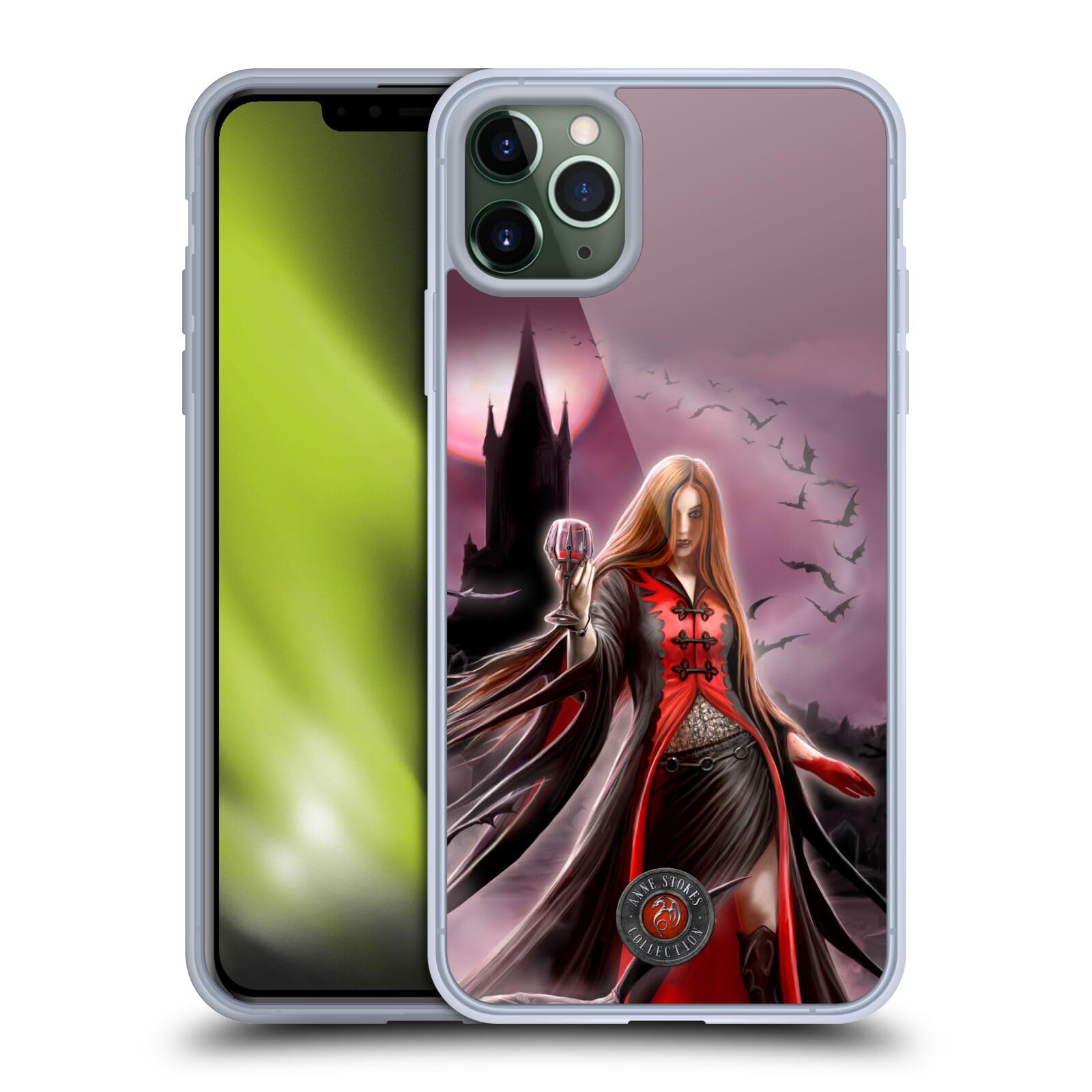 Anne Stokes Blood Moon Gothic Soft Gel Case for iPhone 11 Pro Max - Officially Licensed Horror Art Phone Cover | Perfect for Halloween, Gothic Fashion & Dark Aesthetic Lovers