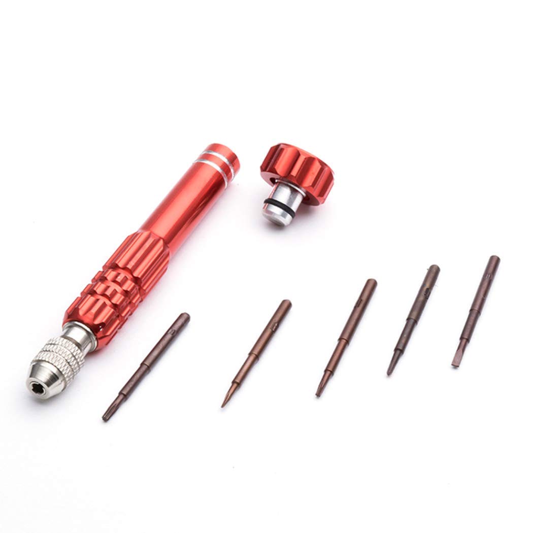 Professional Micro Precision Screwdriver Set - 5 in 1 Magnetic S2 Steel Screwdriver Bits for Smartphone, Tablet, Eyeglass & Watch Repair - Durable Purple Tool Kit for Electronics, Jewelry & Small Device Maintenance