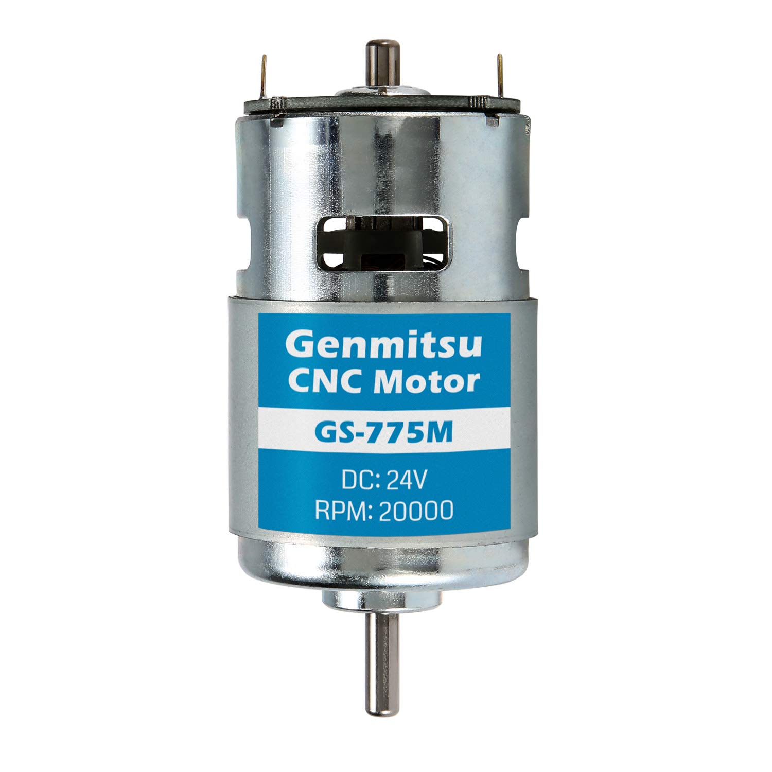 GS-775M 24V DC High Speed Motor 20000RPM - Double Ball Bearing, Low Noise, High Power 775 Motor for DIY Power Tools - Perfect for CNC Machines, 3D Printers, and Robotics Projects