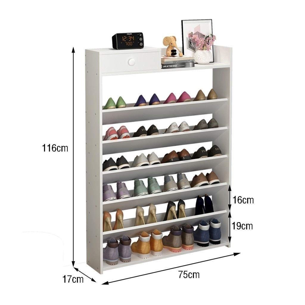 Multi-Layer Wooden Shoe Rack - Space Saving Boots Storage Cabinet for Entryway, Closet & Bedroom Organization - Sturdy Household Shoe Shelf with Simple Design & Multi-Function Storage