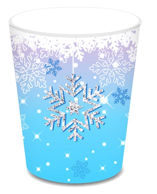 116-Piece Snowflake Winter Wonderland Party Supplies Set - 16 Guest Tableware Kit with Plates, Napkins, Cups & Forks for Christmas, Birthday & Holiday Celebrations | Perfect for Winter Themed Parties, Family Gatherings & Festive Decorations