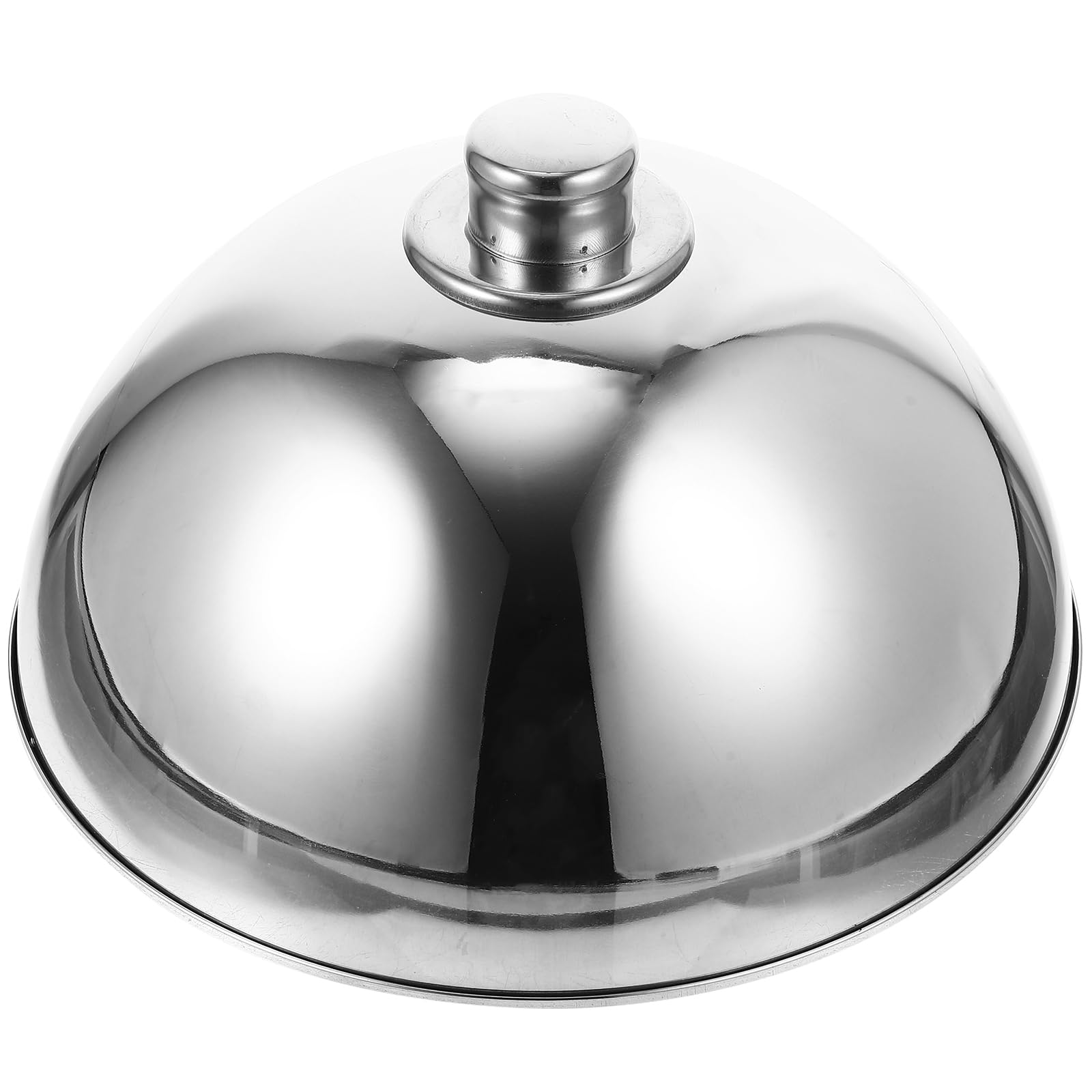 UPKOCH 12.5 Inch Stainless Steel Food Cover - Silver Bead Dish Dome Lid for Restaurants & Home Use | Keep Food Fresh & Dust-Free for Buffets, Parties & Outdoor Dining