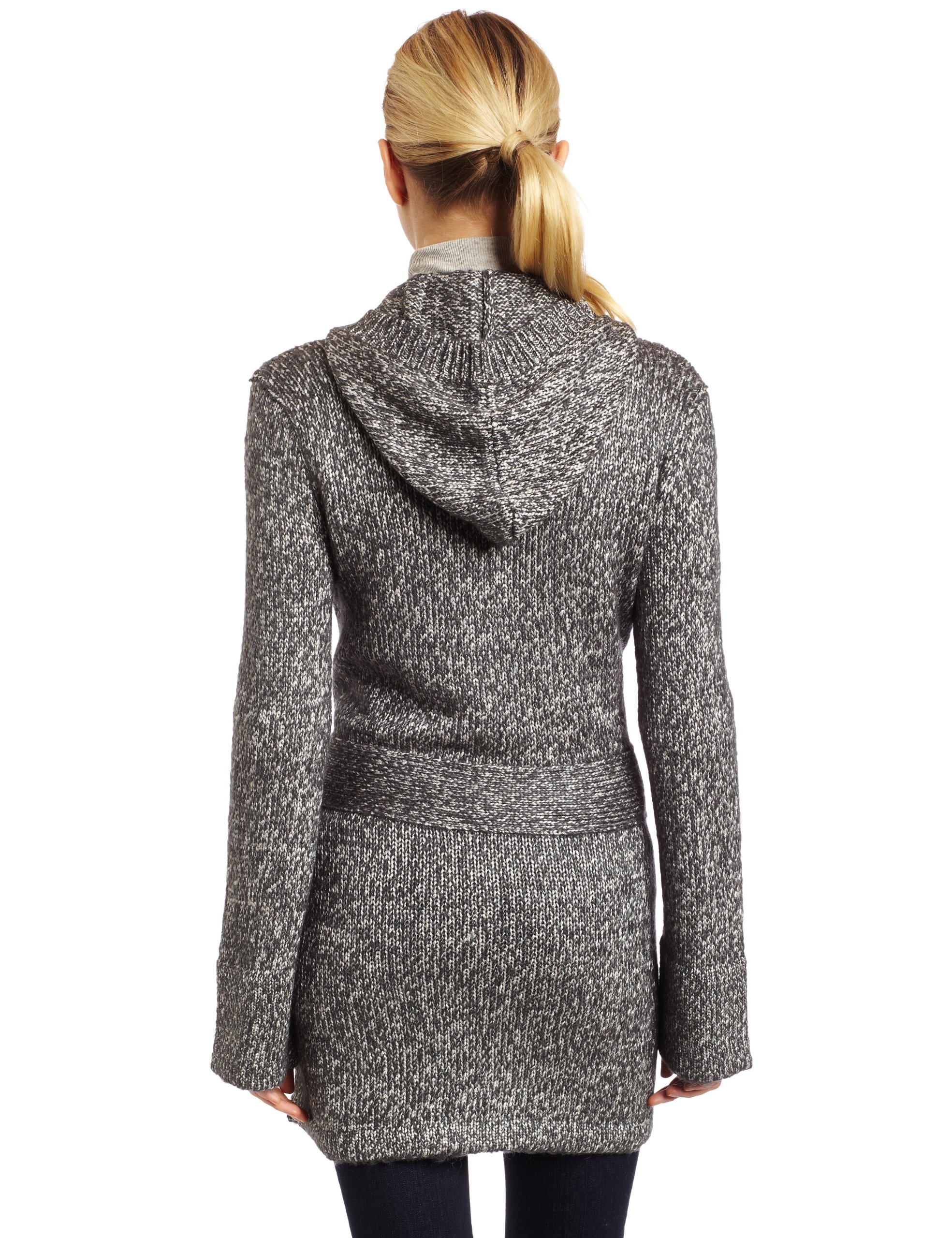 525 America Women's Tweed Belted Wrap Sweater - Cozy Knit Cardigan for Fall & Winter - Perfect for Office, Date Night & Casual Outings