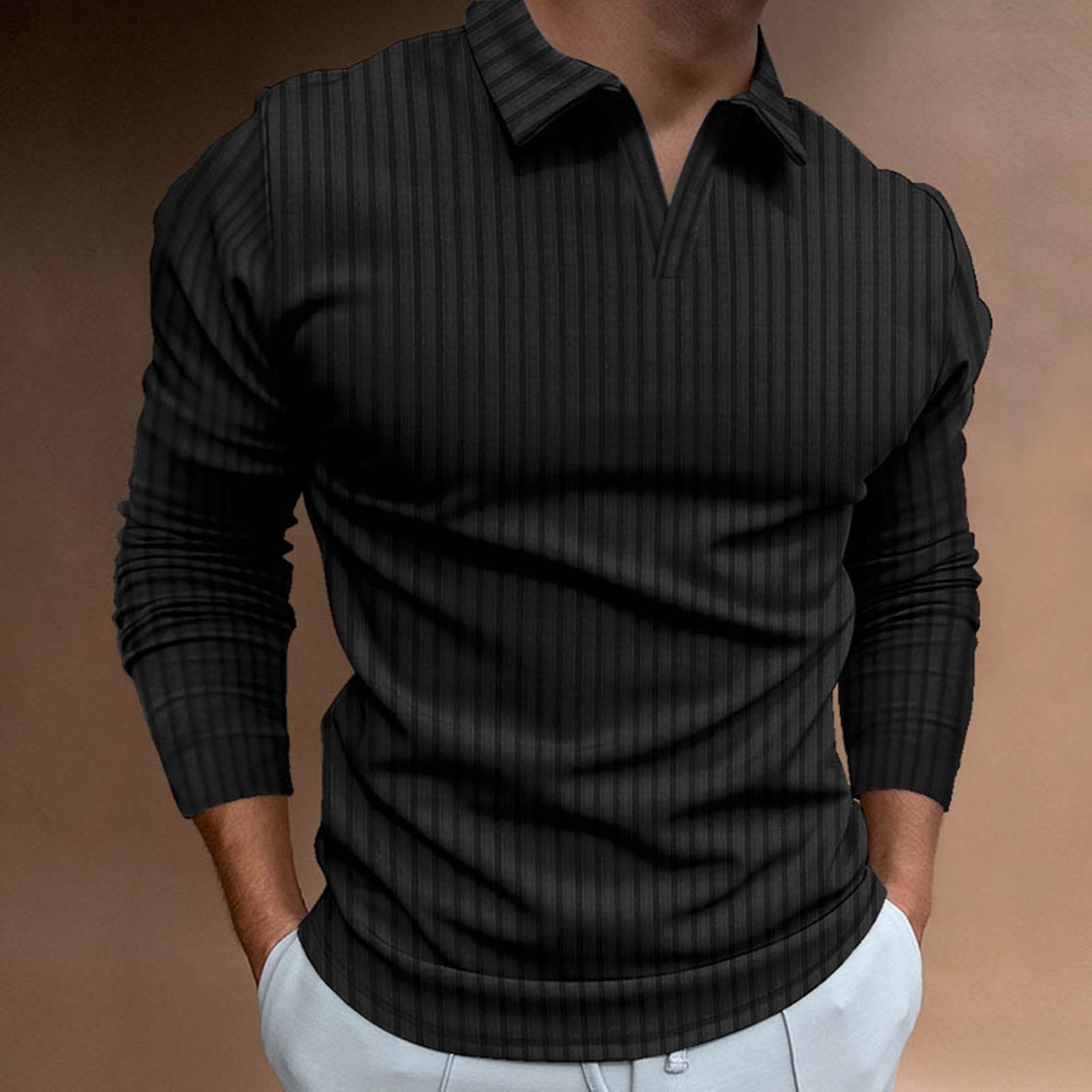 Large Tall Men's T-Shirts - Soft Fabric V-Neck Long Sleeve Mock Neck Polo Shirts | Slim Fit Graphic Funny White Tops for Casual Wear, Work & Everyday Outfits