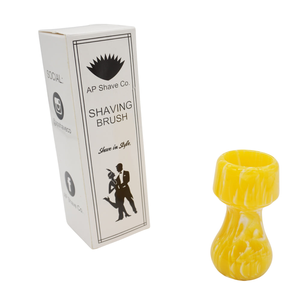 Premium Lemon Drop Handcrafted Shaving Brush Handle for 24mm & 26mm Knots - Perfect for Wet Shaving, Grooming Kits & Luxury Bathroom Essentials