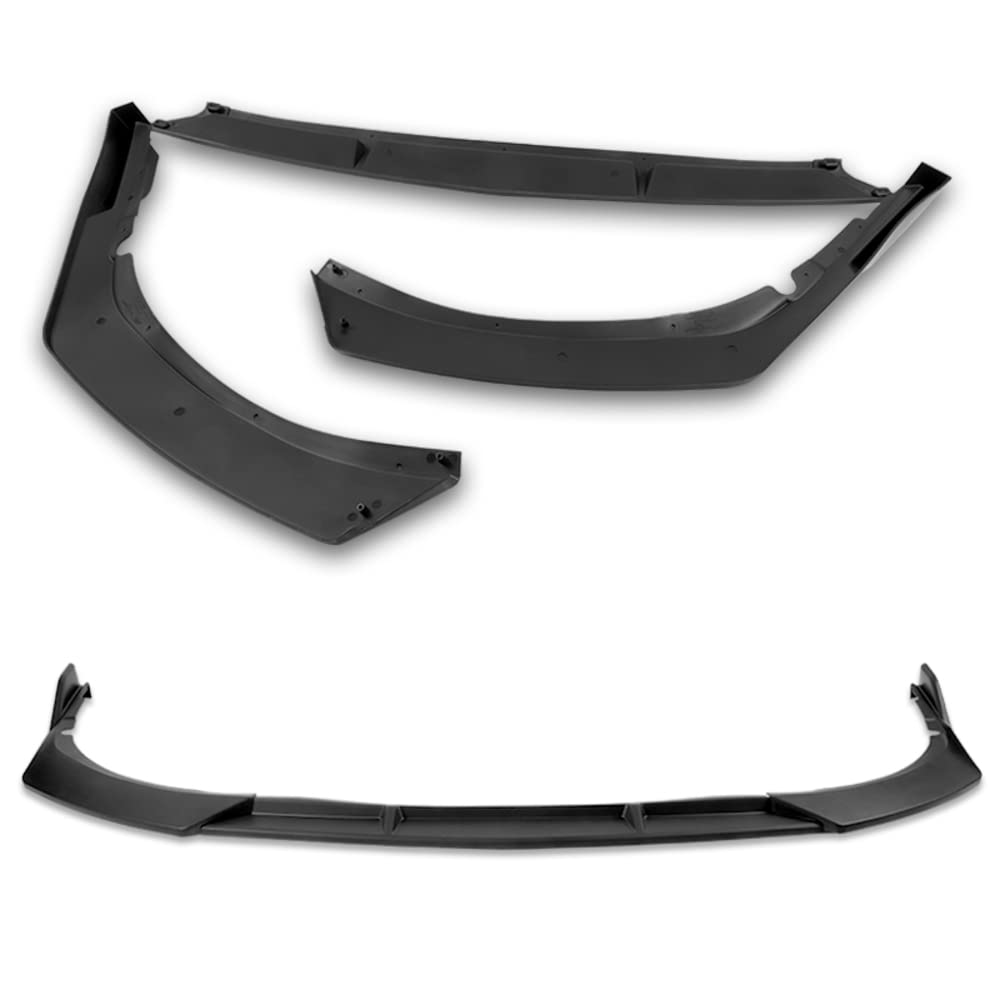 Q1-TECH 9-Piece Front Bumper Body Kit for 2021-2023 Toyota Camry SE XSE - Lip, Side Skirt Extensions & Diffuser Set - ABS Unpainted Matte Black Front Spoiler Air Chin Splitter | Perfect for Car Customization & Street Racing Style Enhancement