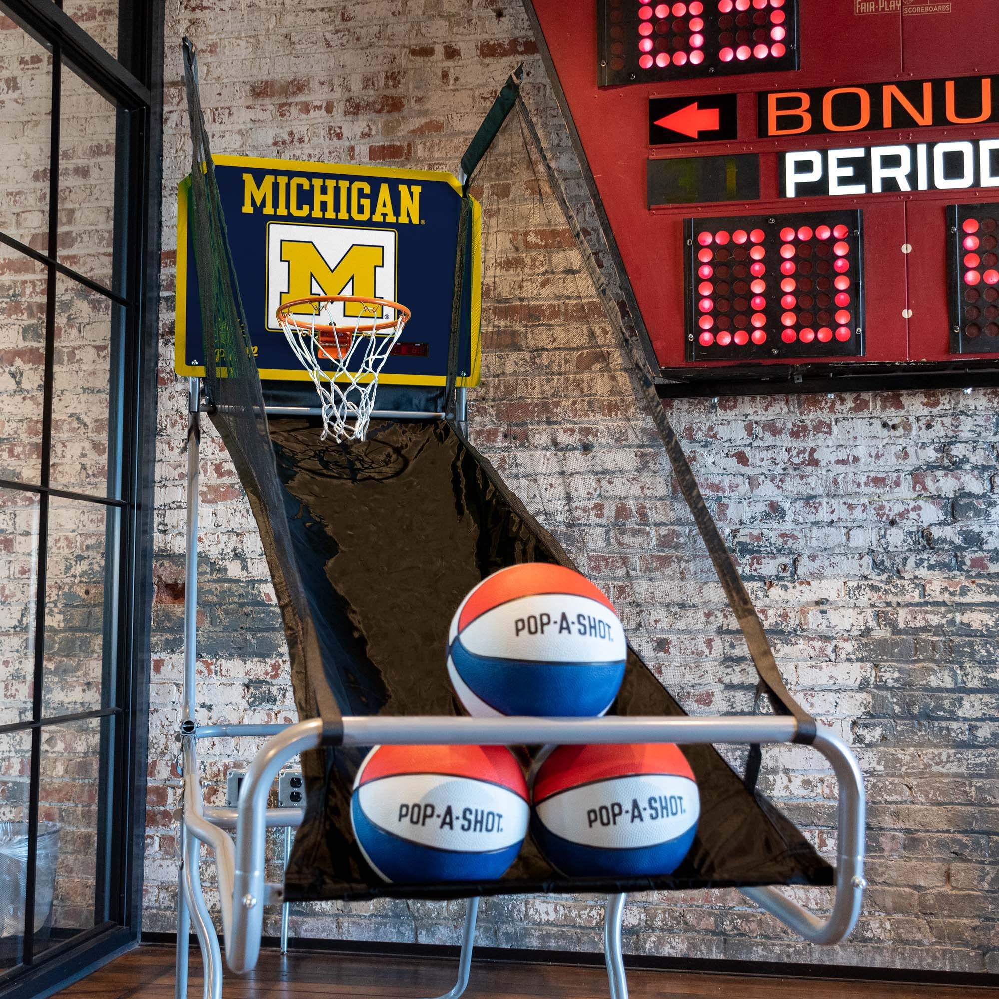 Official NCAA Pop-A-Shot Basketball Game - Michigan Wolverines Edition | Portable Pop-Up Hoop for Tailgating, Backyard & Indoor Fun | Perfect for Parties, Family Gatherings & Game Day Events