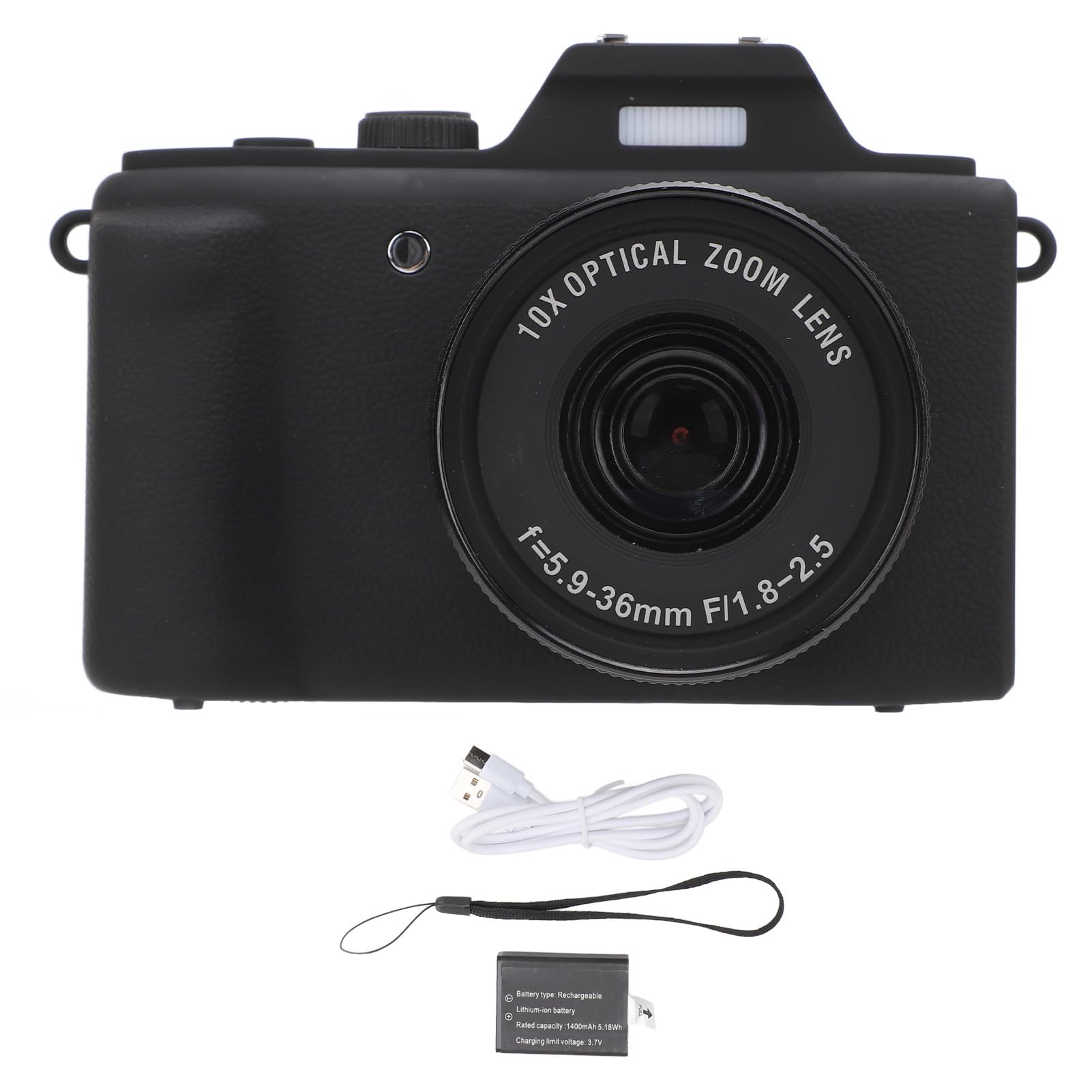 48MP Digital Camera with 6X Optical Zoom | 2.7K Vlogging Camera with Autofocus & Anti-Shake | Rechargeable Point and Shoot Camera for Beginners, Teens & Adults | Perfect for Travel, YouTube Videos & Family Events