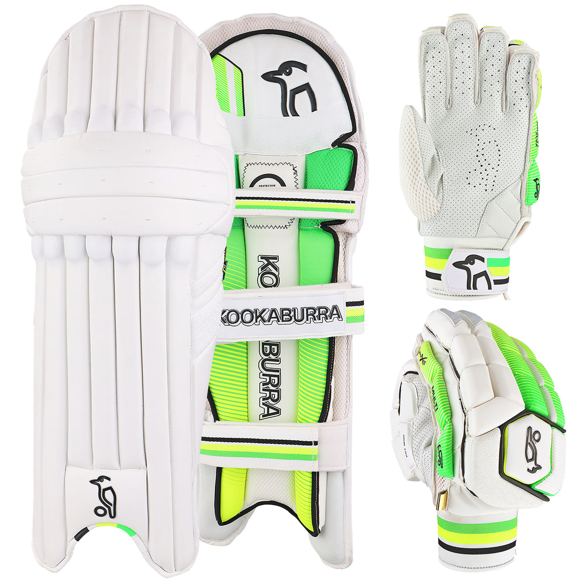 Kookaburra Kahuna Pro Cricket Batting Gloves & Pads Set - Premium Cricket Protective Gear for Practice & Matches
