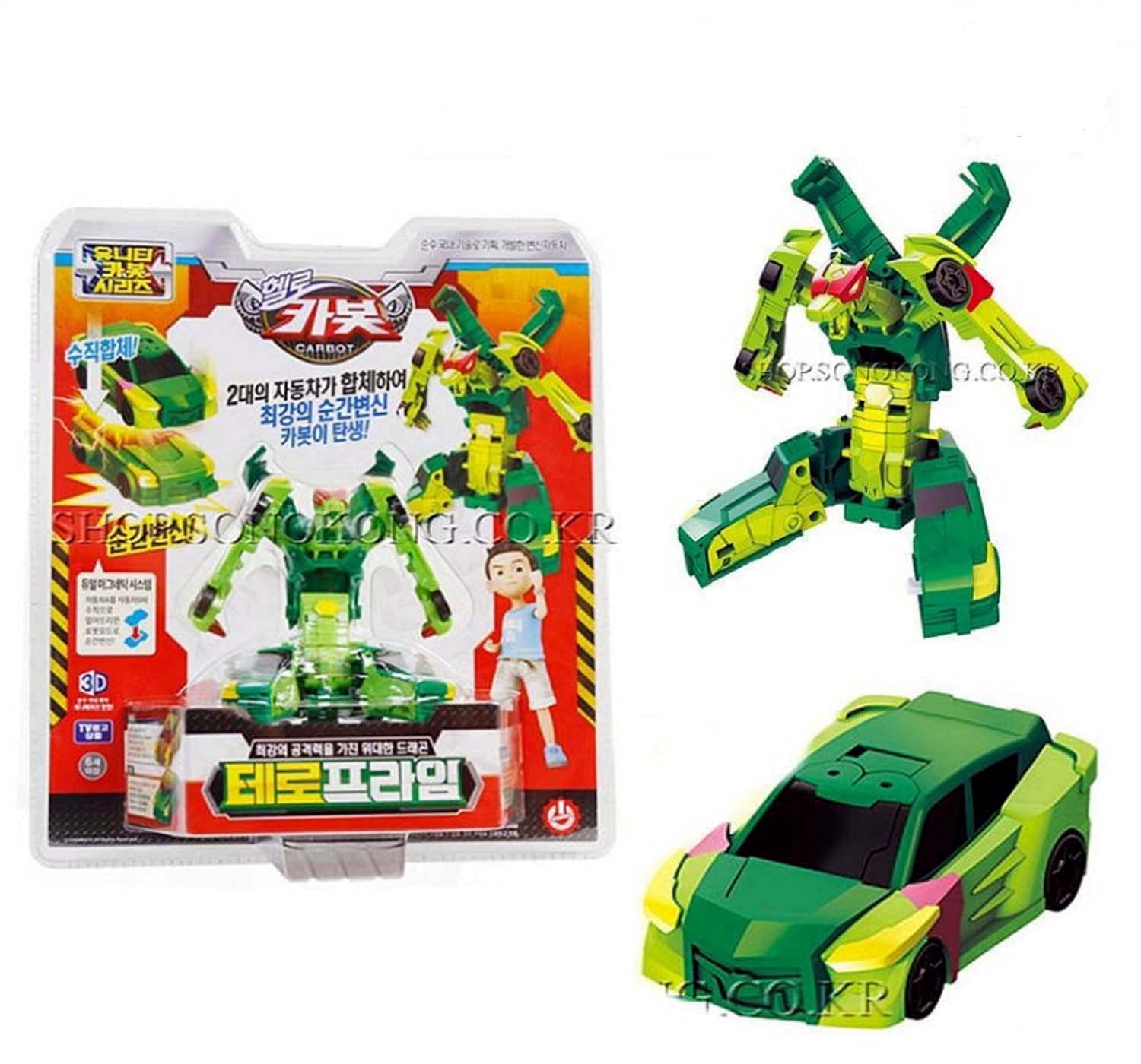 Hello Carbot Tero Prime Unity Series Dragon Transforming Robot Car - Transforming Toy Vehicle from Mecard for Kids Action Play & STEM Learning | Birthday Gift Idea for Boys & Girls | Collectible Robot Car for Pretend Play & Display