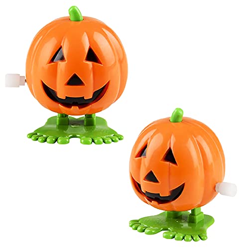 Halloween Pumpkin Wind-Up Toys for Kids - 6-Pack Novelty Party Favors for Boys & Girls - 2 Inch Fun Wind Up Toys for Birthday Parties, Trick or Treat, Classroom Rewards & Holiday Celebrations