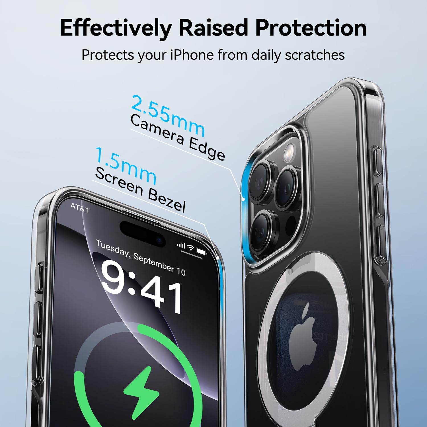 CASEKOO Ultra Magnetic iPhone 16 Pro Max Case with Invisible Stand - MagSafe Compatible, Military-Grade 16FT Drop Protection, Slim Clear Cover with Phone Grip for 6.9