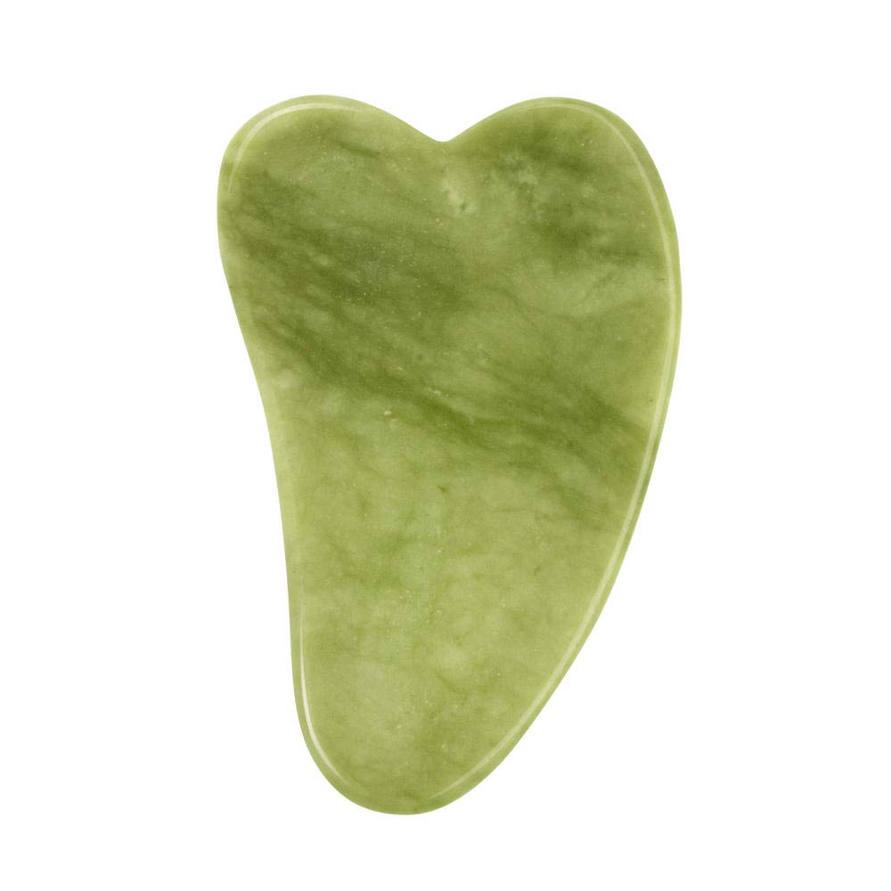 Natural Jade Face Massager & Gua Sha Scraper - Facial Skin Lifting Tool for Anti-Aging & Lymphatic Drainage | Perfect for At-Home Spa & Skincare Routine