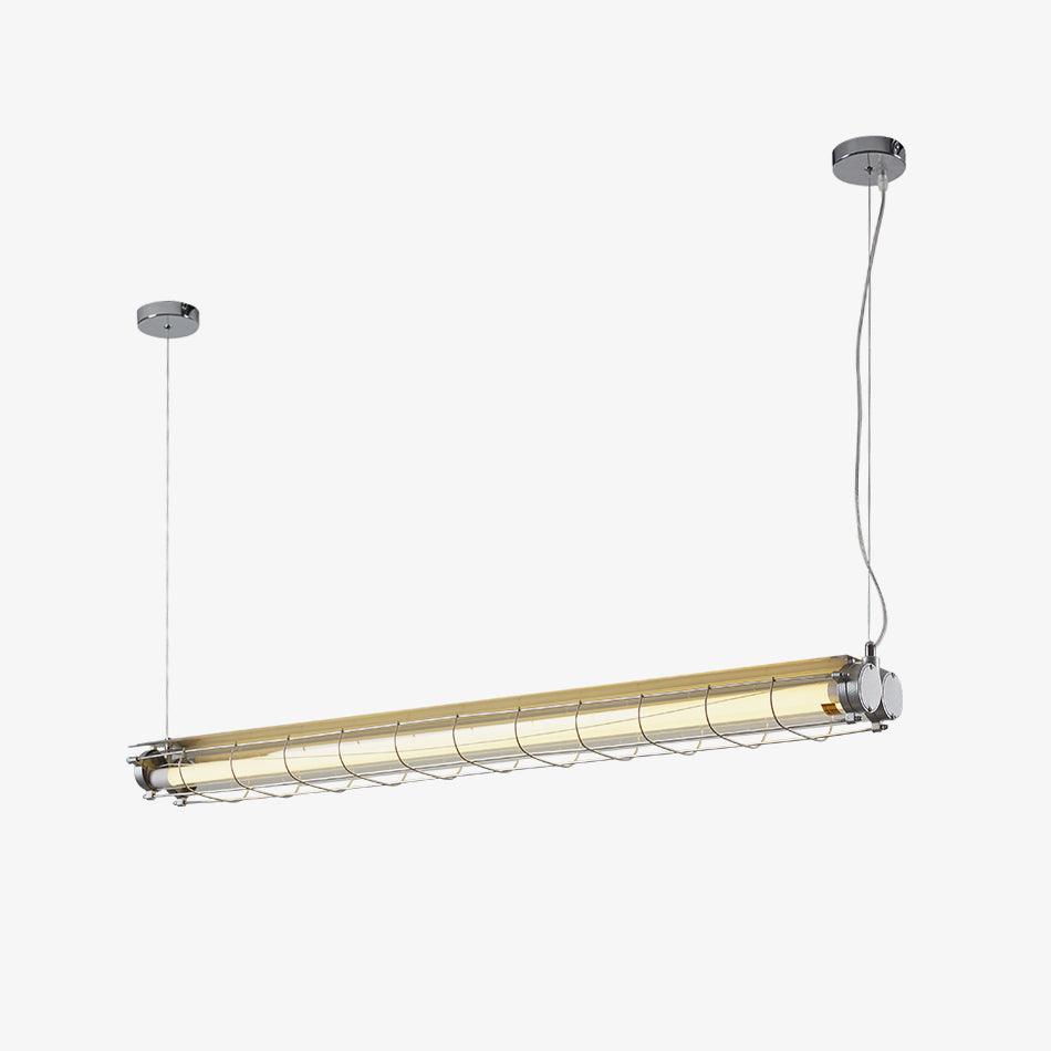 Handmade Artisan Glass Linear Chandelier - Modern Crystal Pendant Light for Dining Room, Living Room, Bedroom & Entryway