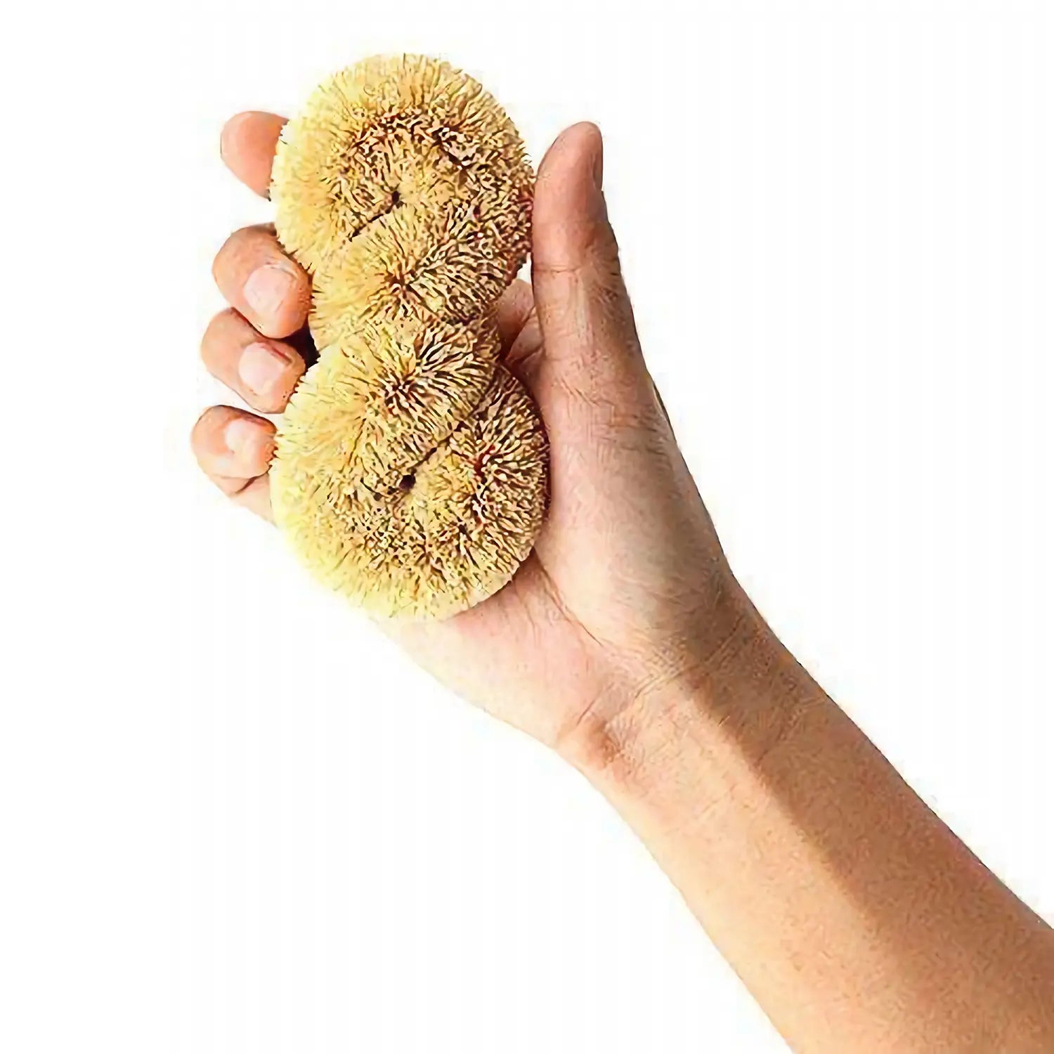 Eco-Friendly Coconut Coir Fiber Dish Scrubber - Kamenoko Tawashi Style for Non-Stick Pans & Delicate Cookware - Natural Kitchen Cleaning Brush (White) - Perfect for Pots, Pans, Glassware & Stainless Steel
