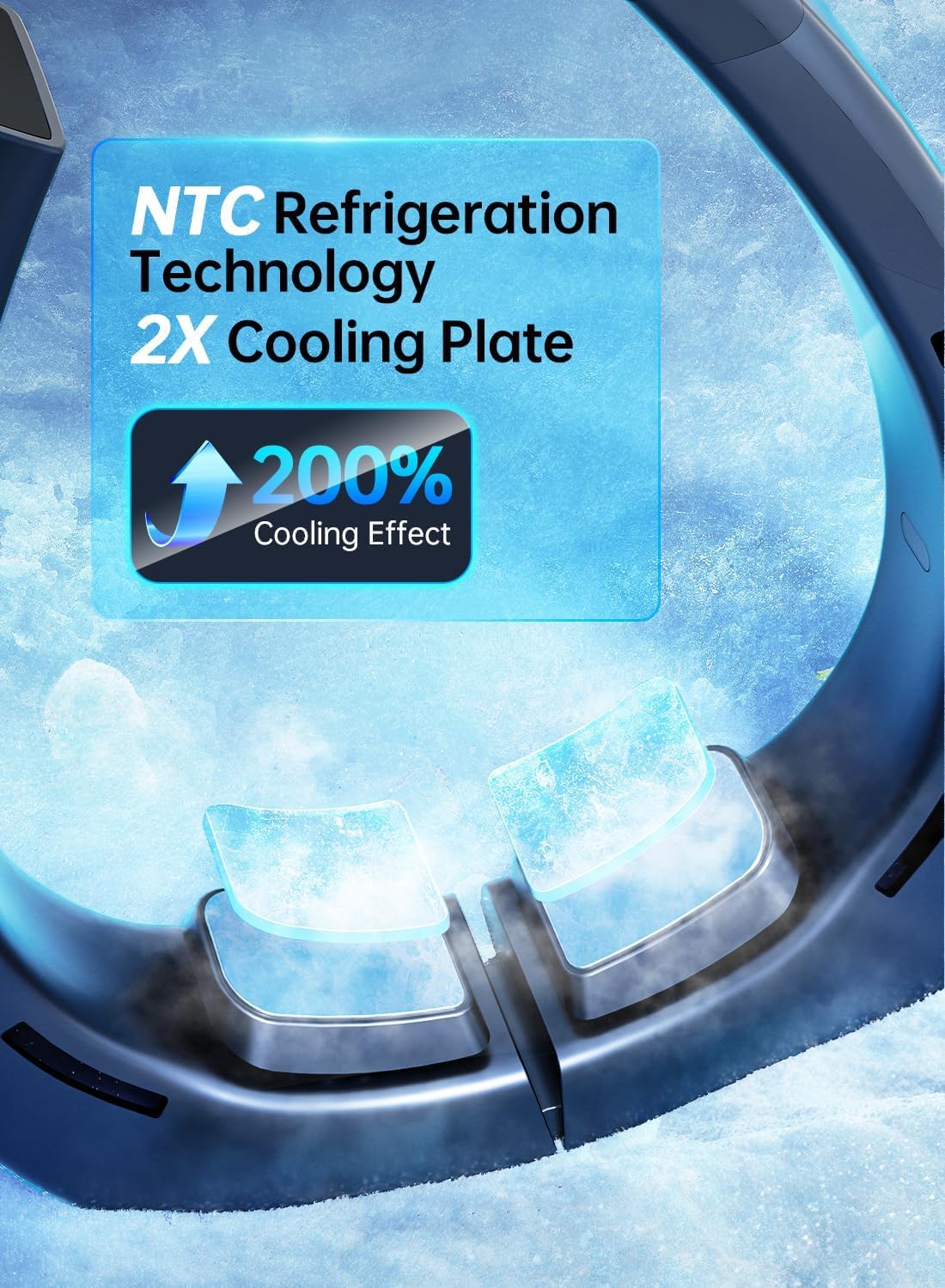 Portable Neck Air Conditioner with Front Airflow & Back Cooling - 2X Large Cooling Pads, LED Display, Rechargeable Neck Fan for Outdoor, Office & Travel - PD 22.5W Fast Charging & Use While Charging - Perfect for Hiking, Working & Hot Weather Relief