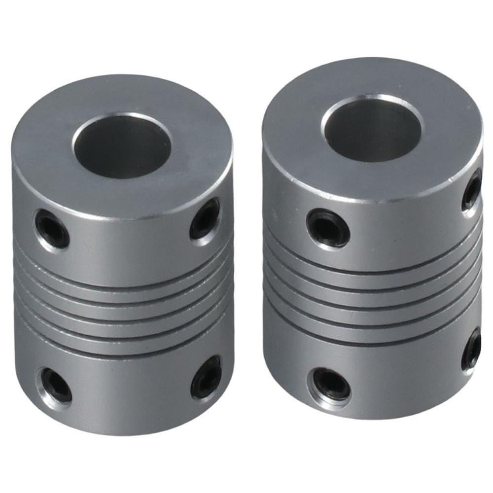 Aluminum Alloy Flexible Couplings for 3D Printers - 5pcs High Precision Joint Connectors - Perfect for CNC Machines, Robotics & DIY 3D Printing Projects