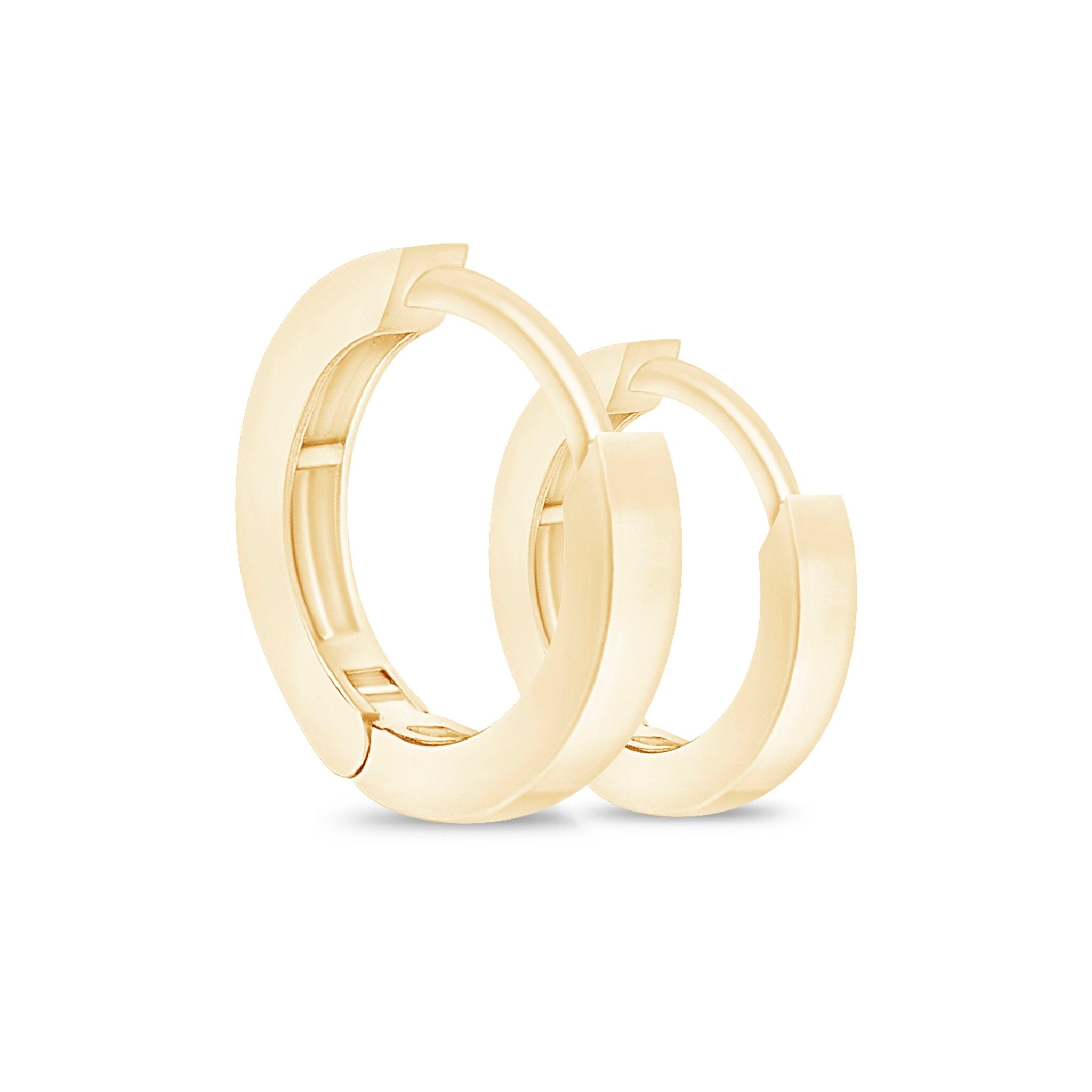 14K Solid Gold Mini Hoop Earrings for Women - Dainty Yellow Gold Huggie Hoops - Perfect for Everyday Wear, Gifts & Special Occasions