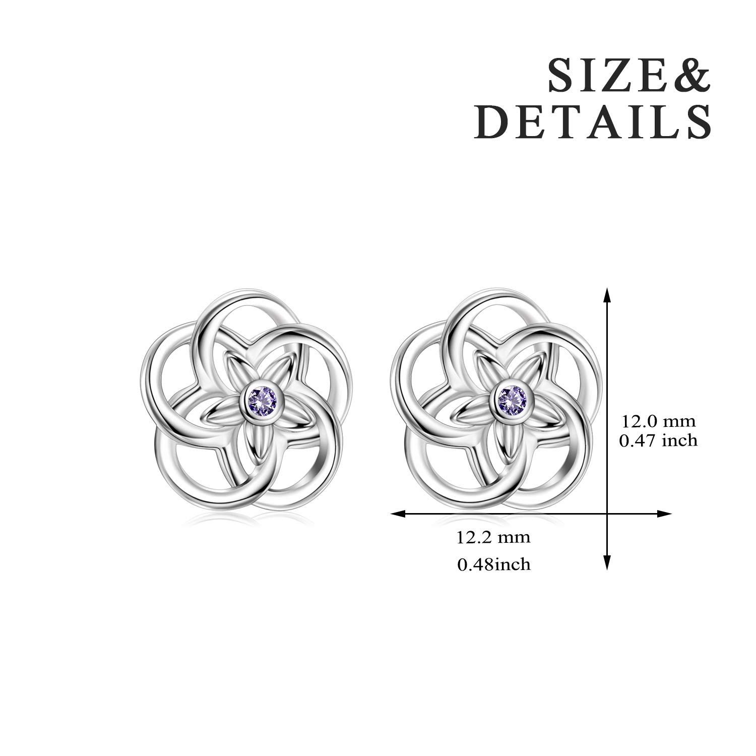 YFN Sterling Silver Butterfly Flower Heart Bar Stud Earrings for Women - Elegant & Dainty Jewelry for Everyday Wear, Parties & Gifts
