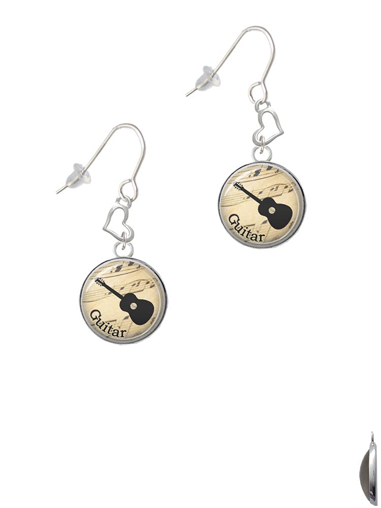 Silver Heart Music French Earrings for Women - Elegant Gift for Her