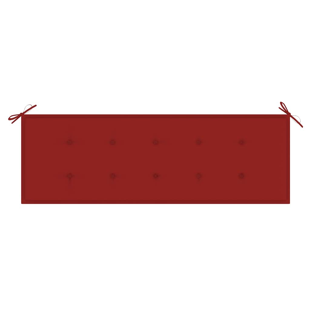 CHARMMA Waterproof Outdoor Garden Bench Cushion - Red 59.1