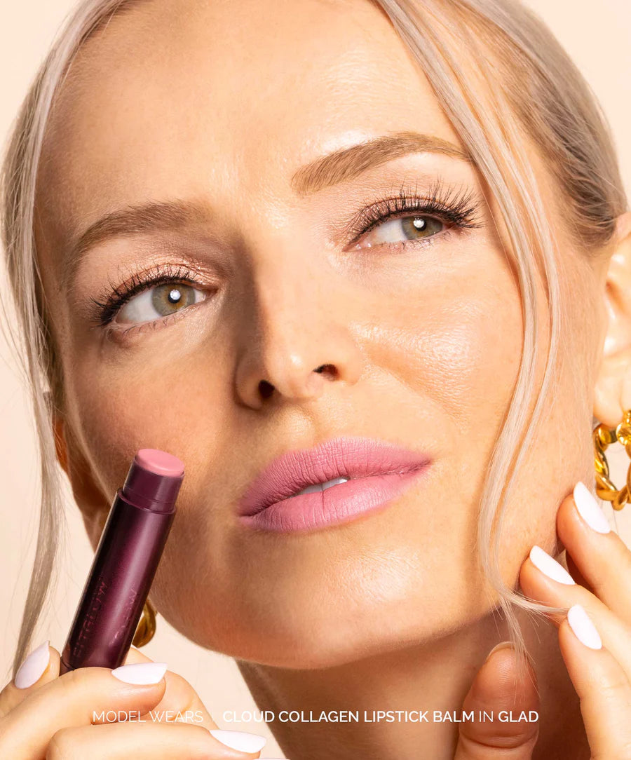 Fitglow Beauty Cloud Collagen Lipstick Balm - Hydrating & Plumping Lip Color for Dry Lips | Perfect for Daily Moisture & Nighttime Lip Care