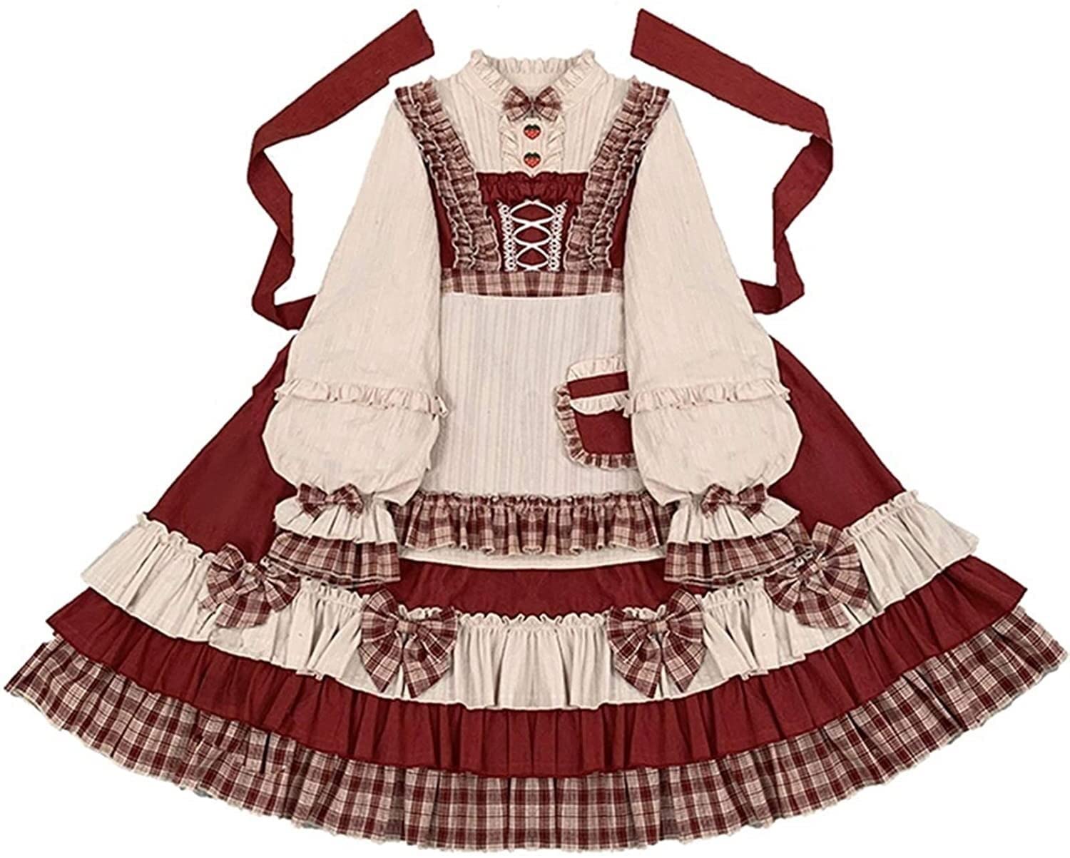 Vintage Sweet Lolita Cosplay Dress with Bowknot - Kawaii Palace Princess Costume for Anime Conventions, Halloween Parties & Themed Events