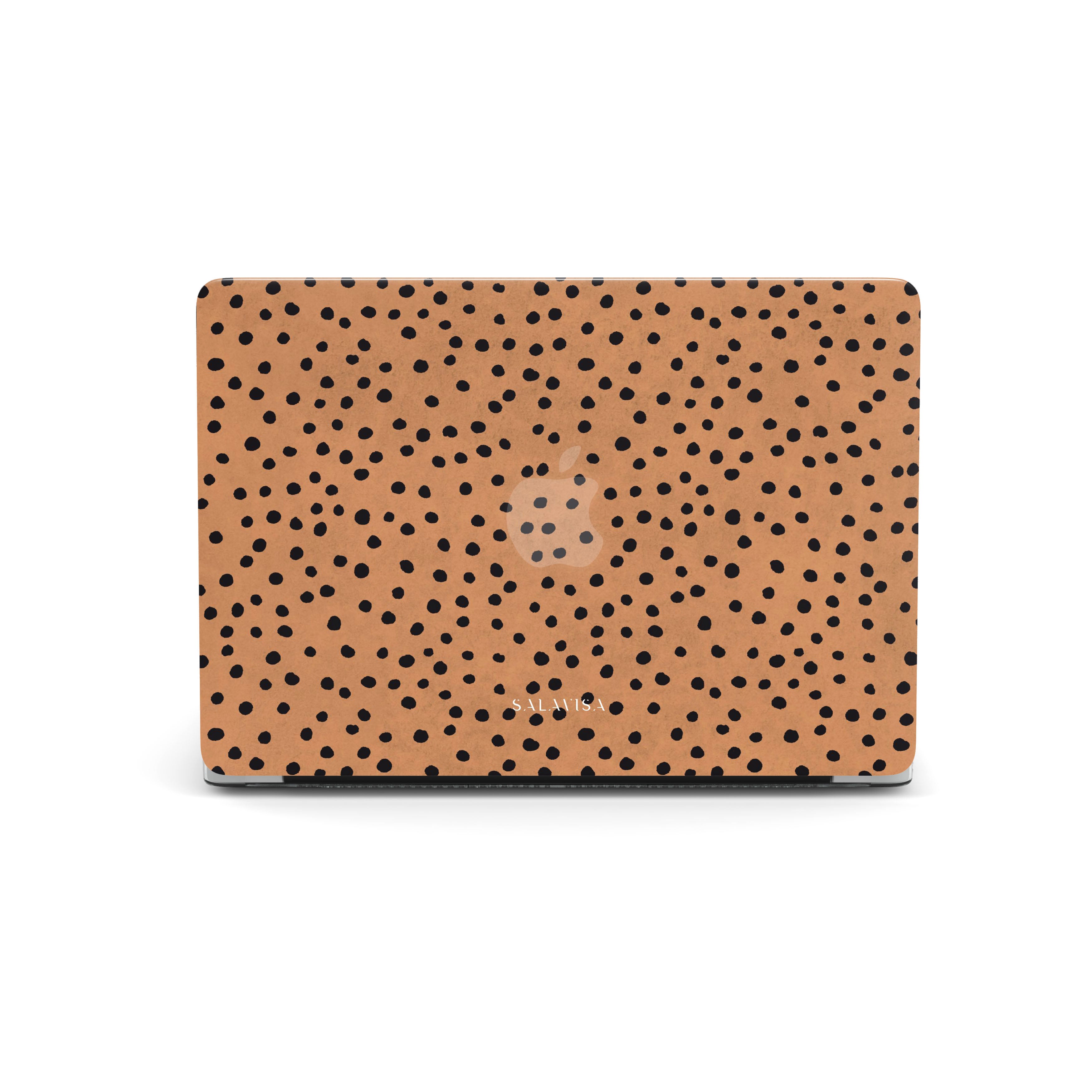 Stylish Burnt Orange Polka Dot MacBook Pro/Air Case - Durable Protective Cover for 13/15 Inch Laptops - Perfect for Work, School & Travel Accessories