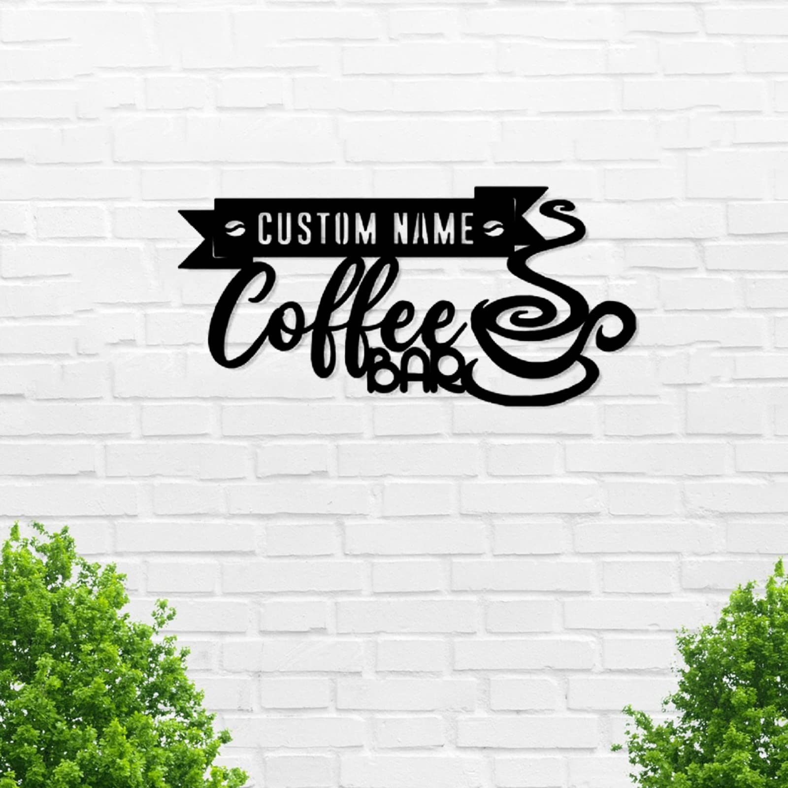 Custom Coffee Bar Sign - Personalized Metal Wall Art for Coffee Lovers - Engraved Last Name Sign - Perfect for Home Cafe Decor & Coffee Shop Wall Art