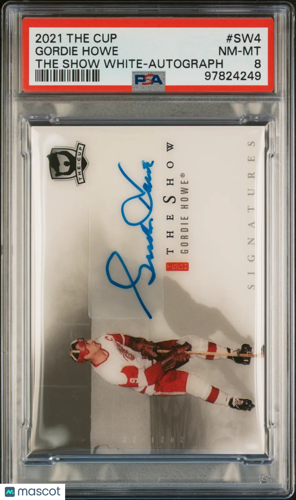 2021 Upper Deck The Cup The Show White Gordie Howe Autograph Hockey Card PSA 8 - Rare Collectible for Sports Memorabilia Enthusiasts & NHL Fans