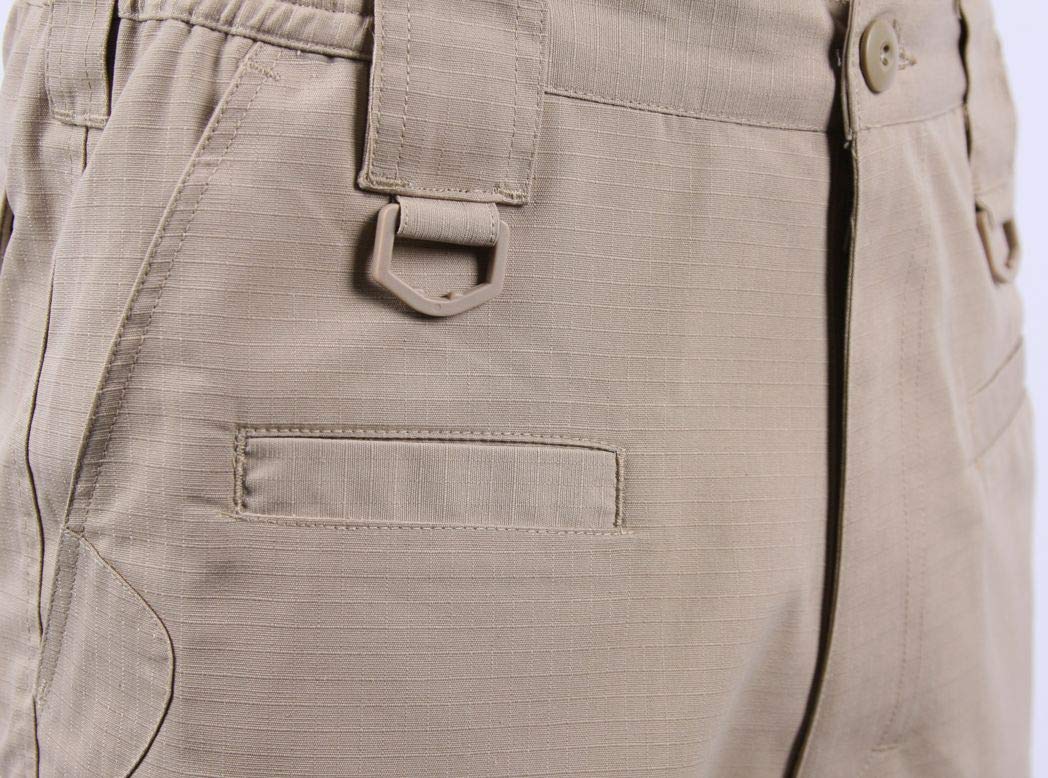 LAPG Men's Tactical Shorts with Elastic Waistband - Durable Ripstop Cargo Shorts for Workout & Outdoor Activities | Perfect for Hiking, Camping, and Tactical Training