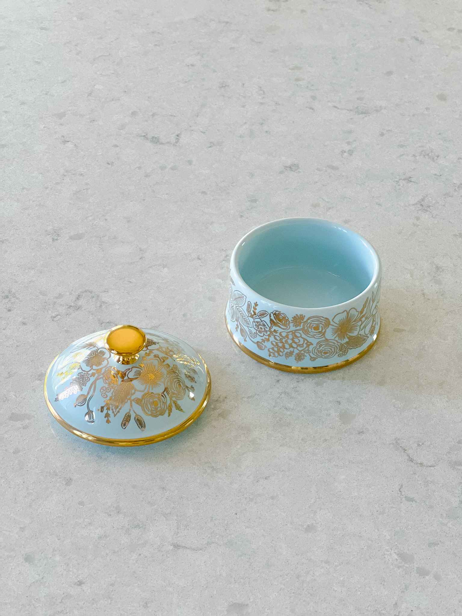 Colette Round Porcelain Box - Elegant Decorative Storage for Jewelry, Trinkets & Keepsakes | Perfect for Home Decor, Gift Giving & Organizing Small Items