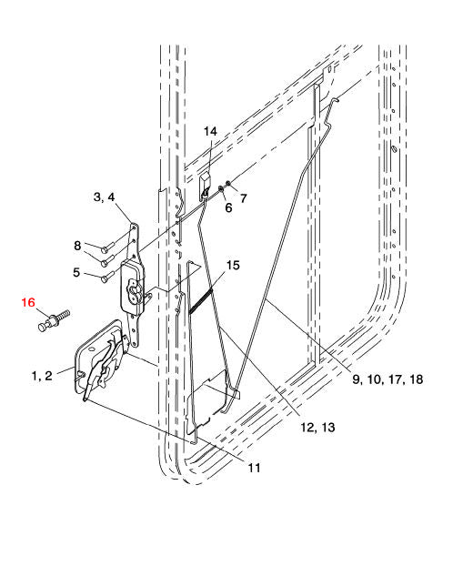 Freightliner Striker Service Kit - Front Door Latch Replacement Part for Trucks | Durable Auto Repair Solution for Door Mechanism Issues | Perfect for Fleet Maintenance & DIY Fixes
