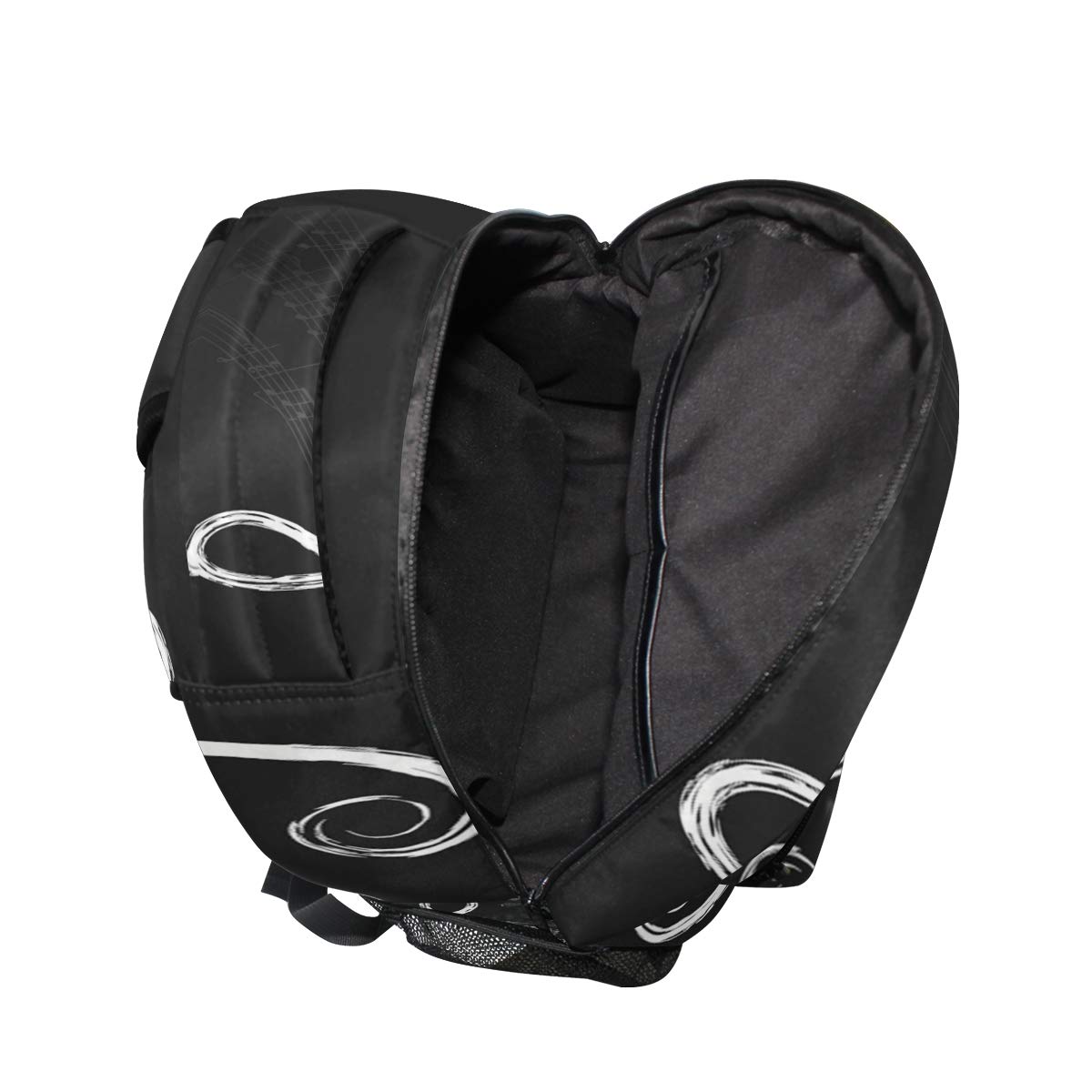 Pfrewn Summer Retro Music Note Backpack - Water Resistant Daypack for Men & Women, Musical Instrument Bag, Mini Backpack Purse for Travel, Sports & School Use