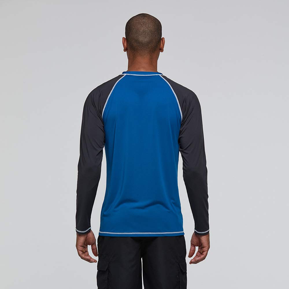 Men's UPF 50+ Long Sleeve Rash Guard Swim Shirt - SPF UV Sun Protection Shirt for Swimming, Surfing, Fishing, Hiking & Outdoor Activities