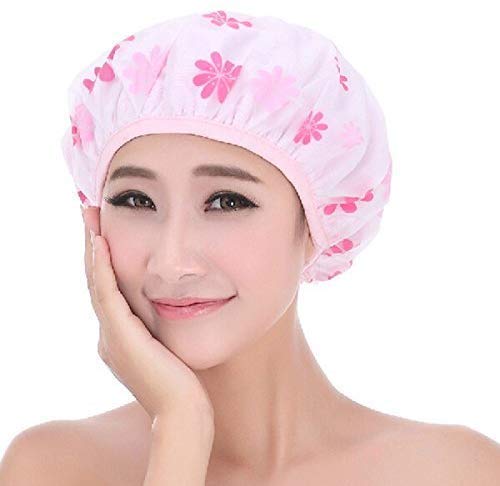 Truvic 3 Pack Waterproof Reusable Shower Caps for Women & Men - Soft Elastic Hair Protection for Bath, Spa, Swimming (Multicolor) | Perfect for Travel, Salon & Home Use