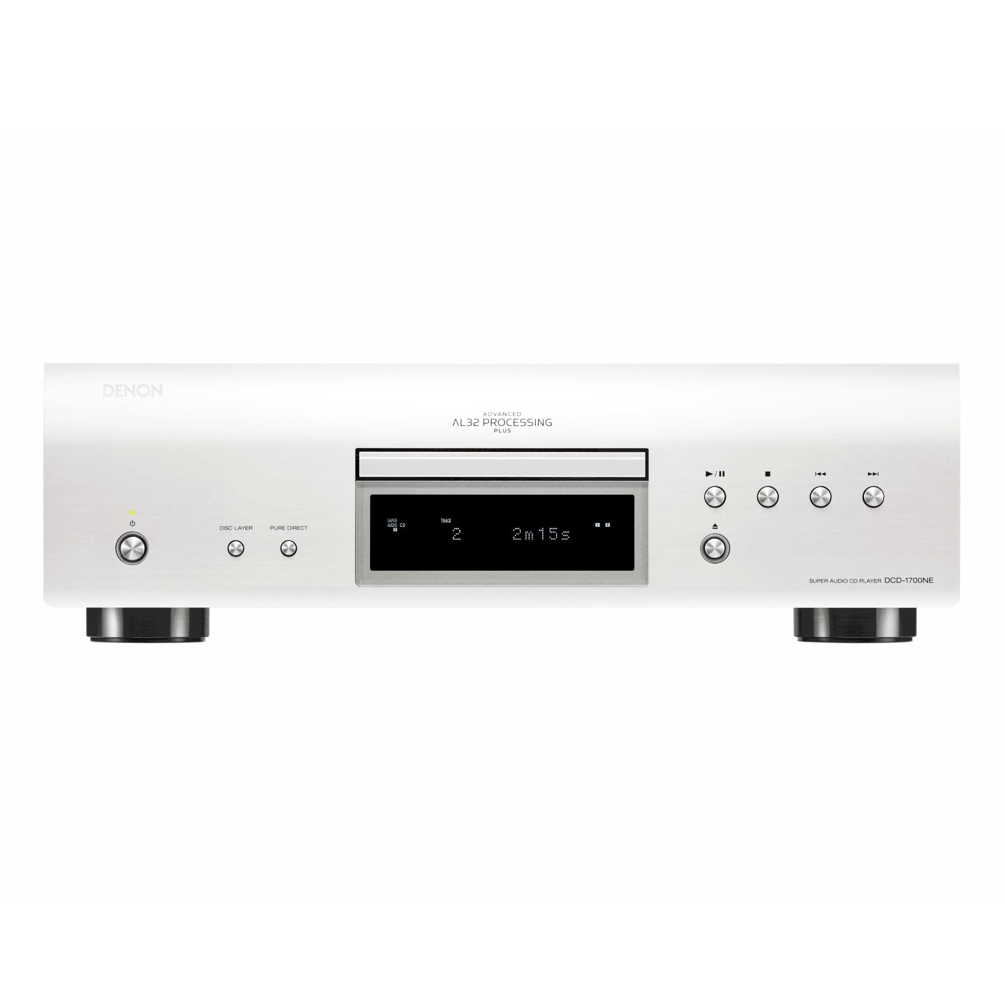 Denon DCD-1700NE Premium SACD/CD Player - High-Resolution Audio Playback for Home Theater & Audiophile Listening