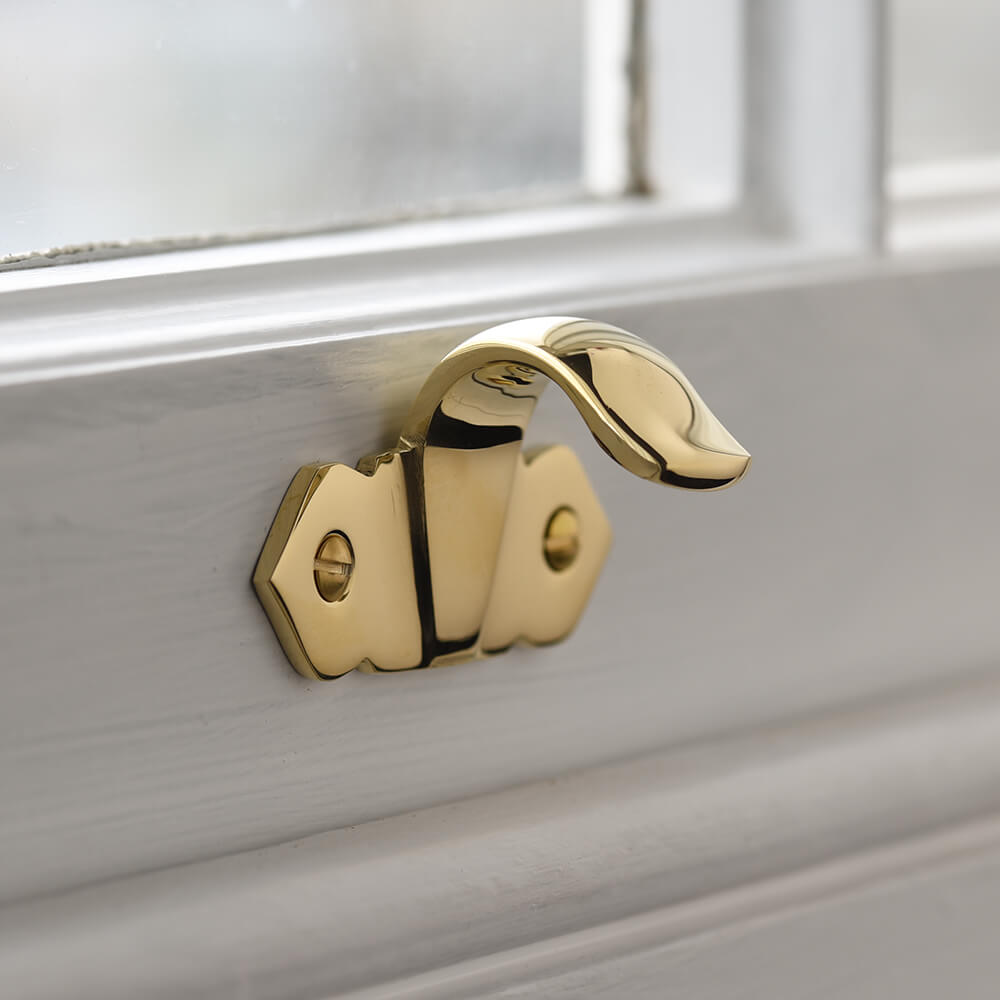 Vintage Polished Brass Ornate Sash Window Lift Handle - Classic Home Decor for Victorian & Traditional Windows - Perfect for Bedroom, Living Room & Historic Home Restoration