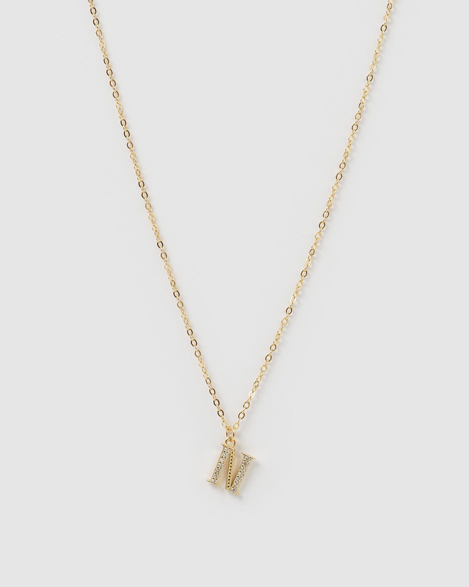 Izoa Crystal Letter N Necklace Gold - Personalized Initial Jewelry for Women, Elegant Gift for Mom, Wife, Girlfriend - Perfect for Birthdays, Anniversaries & Special Occasions