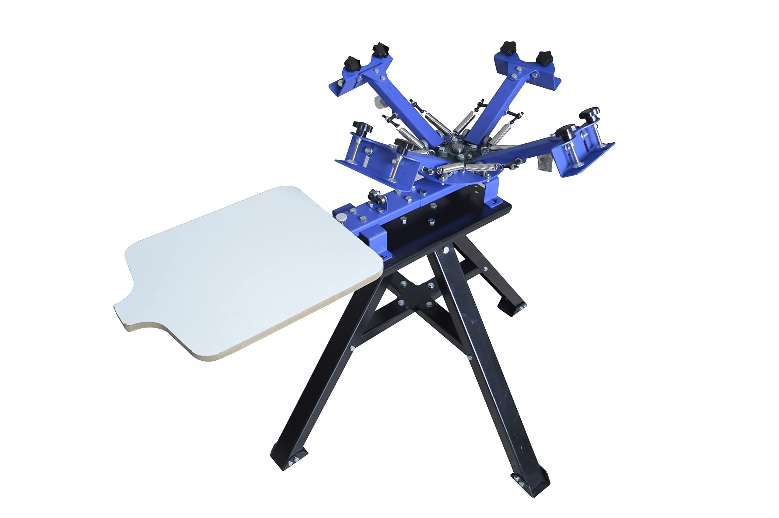 INTBUYING 4-Color 1-Station Screen Printing Press Machine with Stand - Professional T-Shirt Printing Equipment for DIY, Small Business & Custom Apparel Design