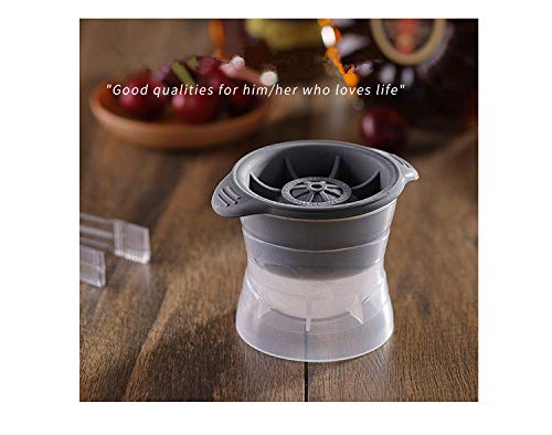 2 Pack Large Silicone Spherical Ice Molds - Perfect for Cocktails, Whiskey, and Creative Ice Hockey Displays