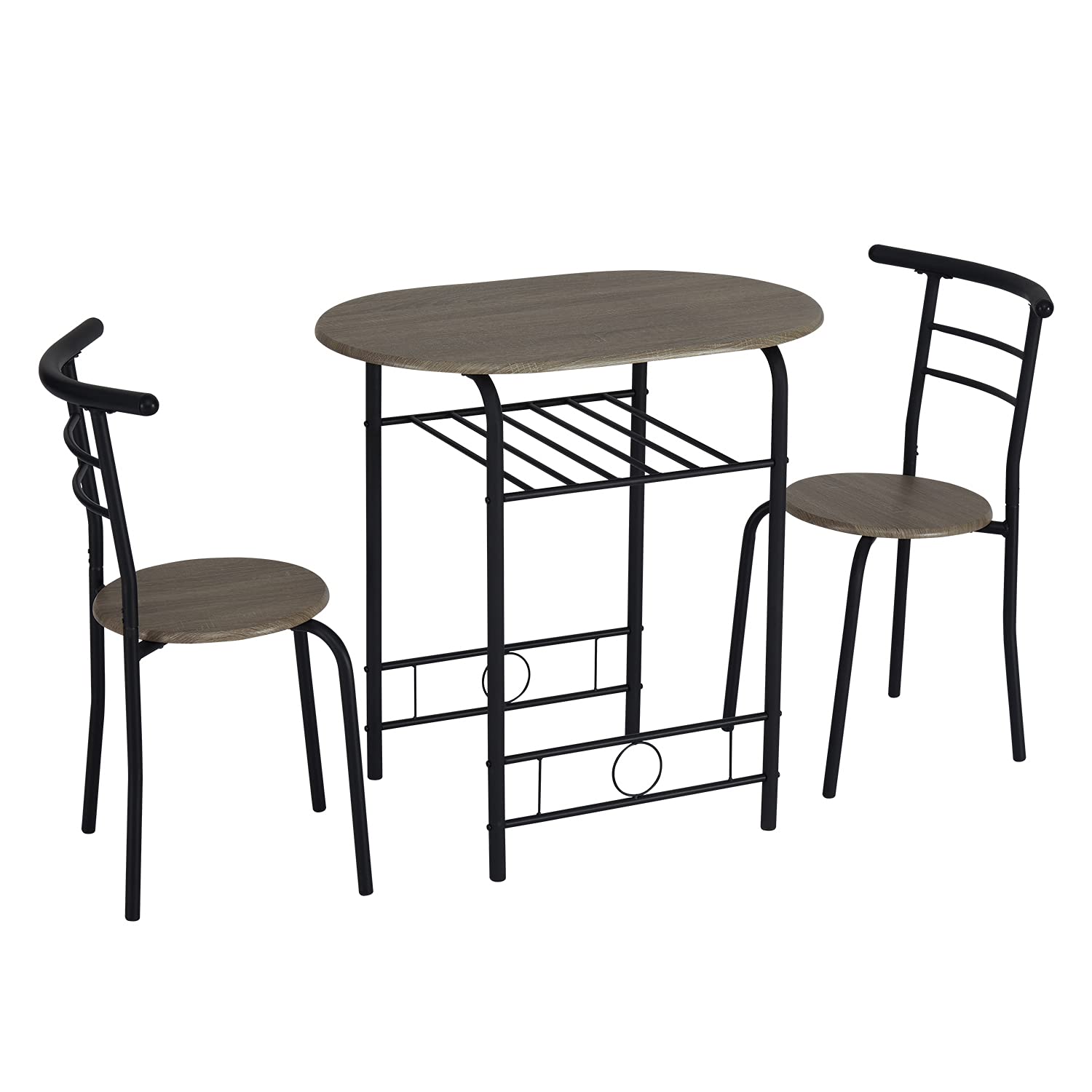 Compact 4-Piece Dining Table Set for Small Spaces - Kitchen & Breakfast Table with Chairs for Apartments, Homes, Balconies & Cafés | Space-Saving Solution for Cozy Meals & Coffee Breaks