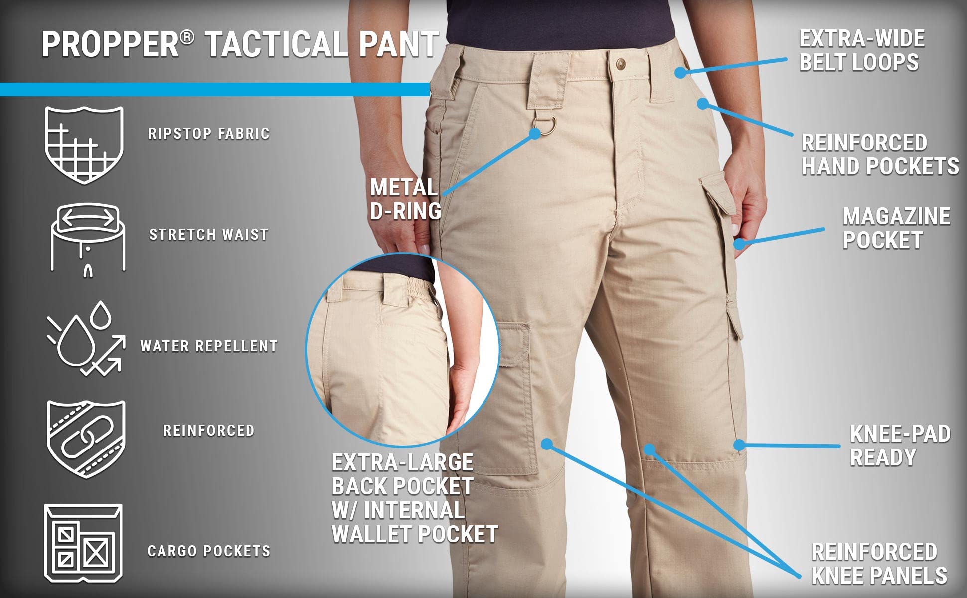 Propper Women's Tactical Pants - Durable & Comfortable Outdoor Work Pants for Hiking, Camping & Military Use