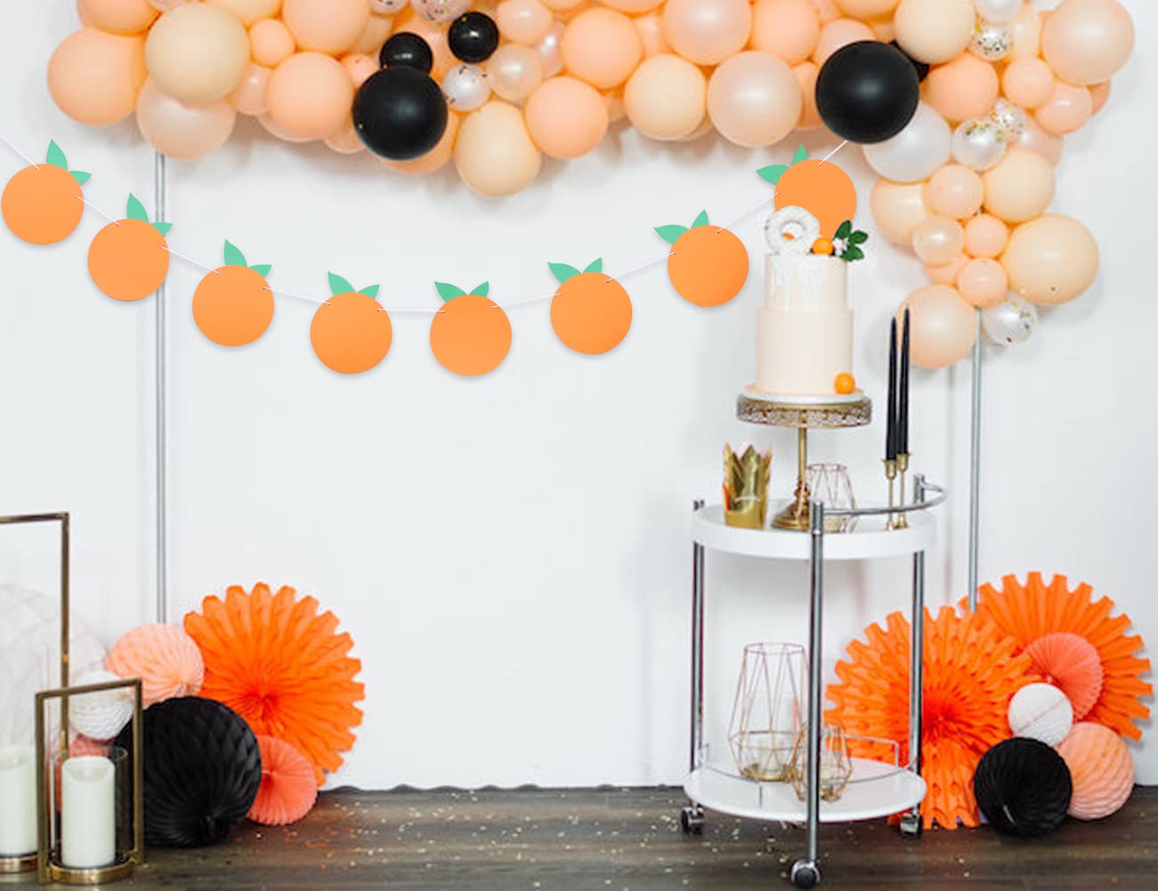 Little Cutie Baby Shower Banner Decorations - Orange Theme Welcome Garland for Newborn Celebrations, Gender Reveal & Birthday Parties - Perfect for Nursery Decor, Photo Backdrops & Special Occasions