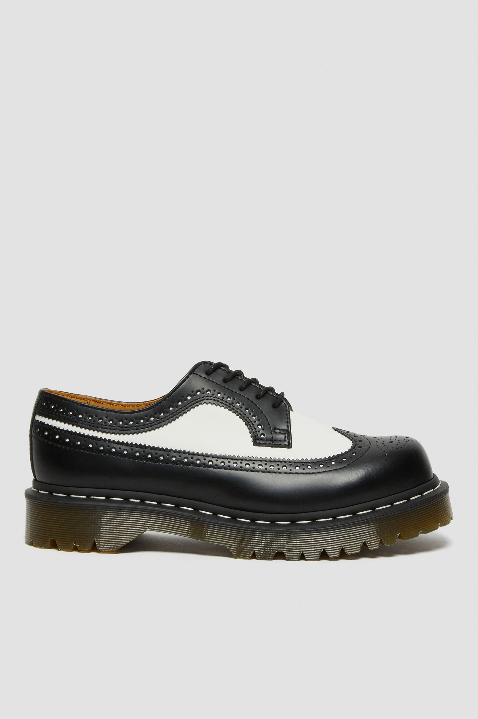 Black & White Brogue Bex Oxford Shoes - Classic Wingtip Dress Shoes for Men | Perfect for Business, Formal Events & Weddings