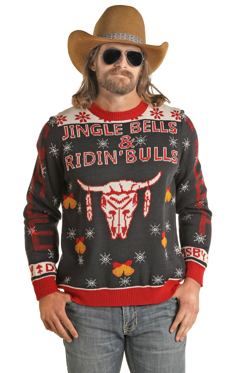 Rock & Roll Denim Dale Brisby Graphic Men's Sweater BU32T02957 JJ - Vintage Inspired Pullover for Casual Wear & Music Lovers