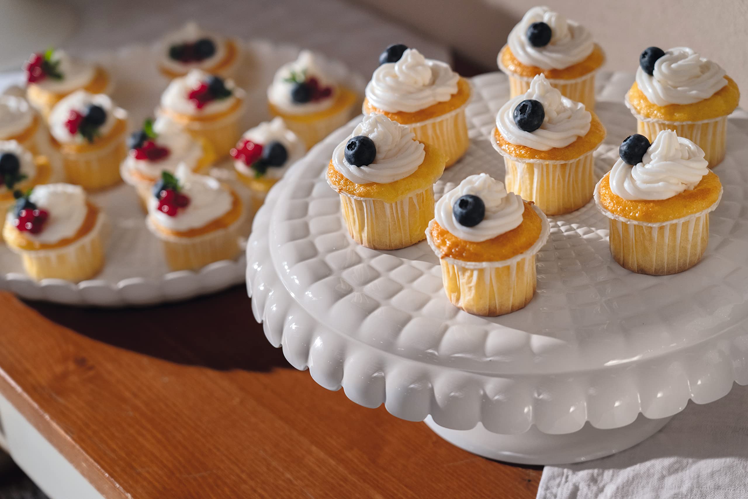 Guzzini 1994 Elegant Glass Cake Stand with Bell - Perfect for Weddings, Birthdays & Special Occasions - SAN & SMMA Collection